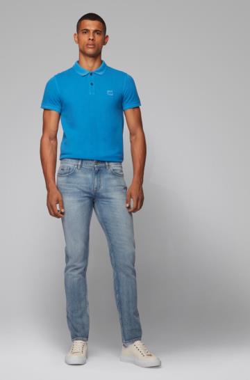 Koszulki Polo BOSS Slim Fit Głęboka Niebieskie Męskie (Pl11845)